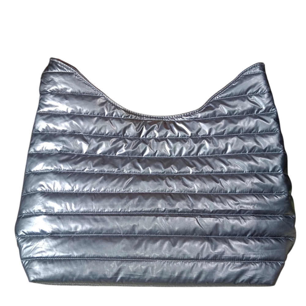 Think Royln Women's Hobo Style Shoulder Bag. Silver and Black